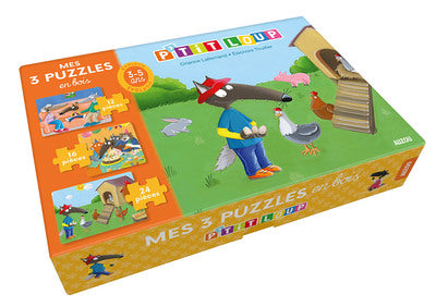 MES 3 PUZZLES EN BOIS P'TIT LOUP