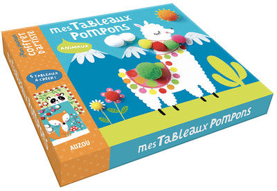 MON COFFRET D'ARTISTE - MES TABLEAUX POMPONS ANIMAUX