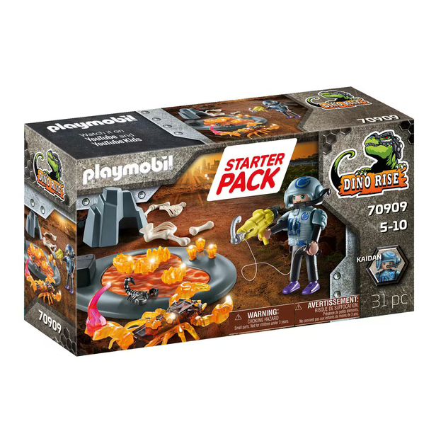 Playmobil Dino Rise - Starter Pack Agent avec scorpion de feu