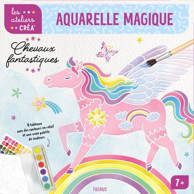 Aquarelle magique. Chevaux fantastiques