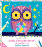 Sables phosphorescents et paillettes animaux de la nuit