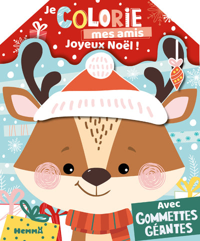 Je colorie mes amis - Joyeux Noël ! - Avec gommettes géantes