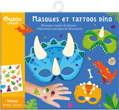 MA POCHETTE D'ARTISTE - MASQUES ET TATTOOS DINO